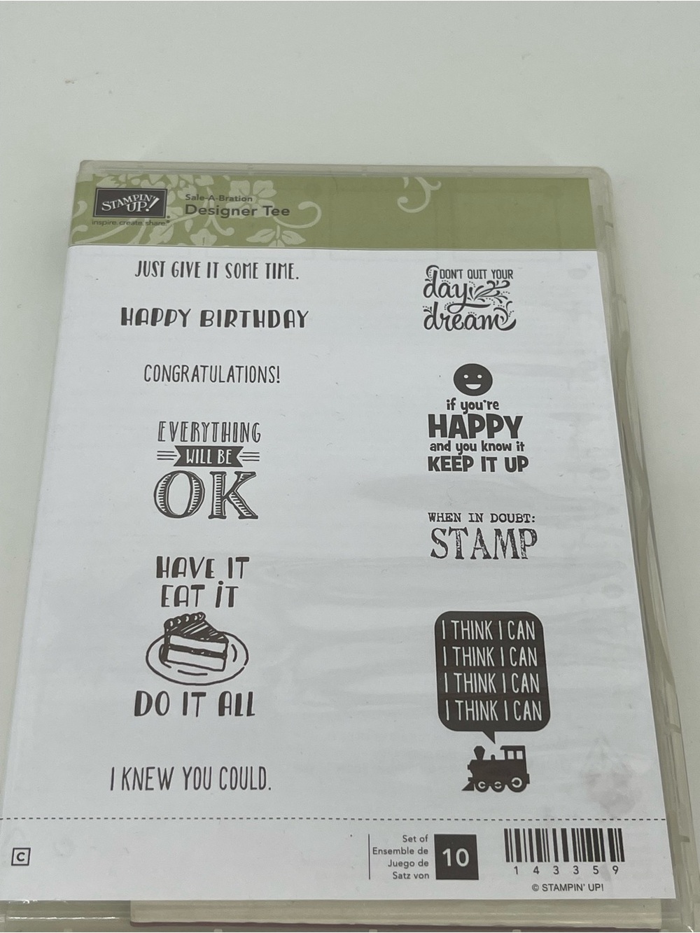 Stampin' Up! Designer Tee Clear Stamp Set